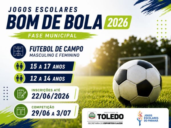 Jogos Escolares do Paraná 2026 - Bom de Bola
