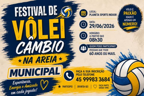 Festival Municipal de Vôlei Câmbio na Areia
