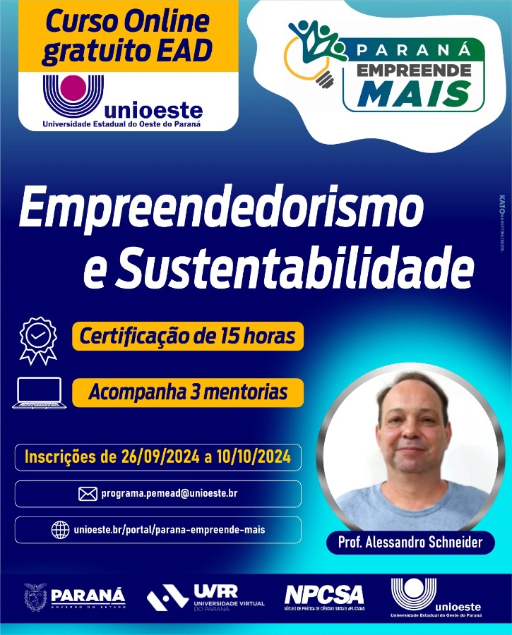 Unioeste oferece curso de Empreendedorismo e Sustentabilidade