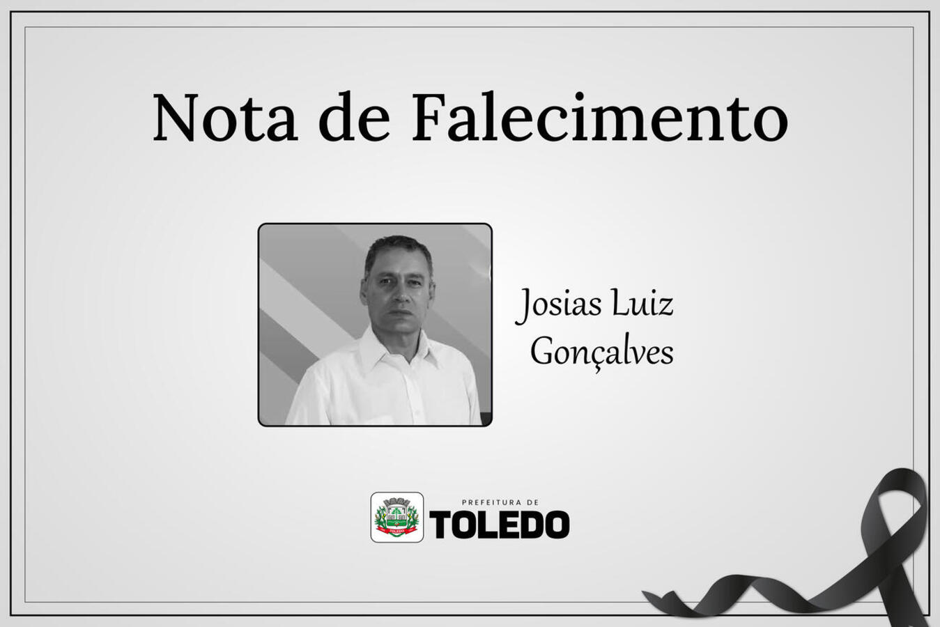 Prefeitura lamenta a morte de Josias Luiz Gonçalves, vice-presidente do Conselho Municipal de Saúde