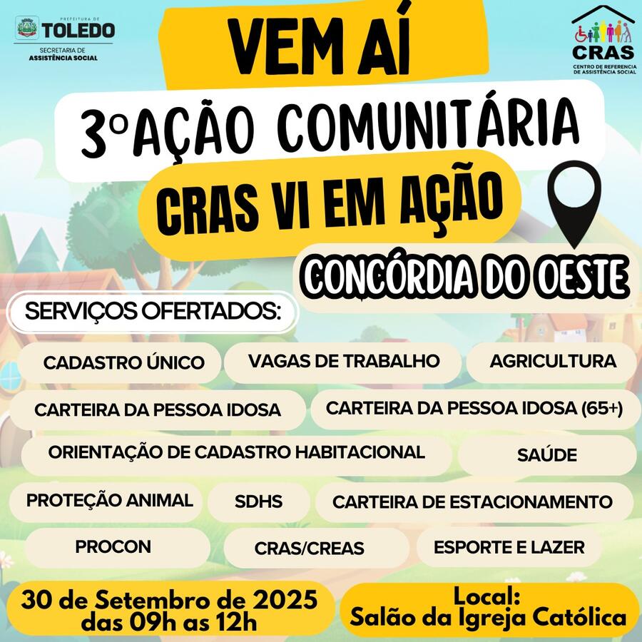Com diversos serviços públicos, CRAS VI em Ação chega a Concórdia do Oeste