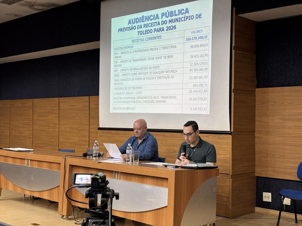 Município de Toledo apresenta proposta de Lei Orçamentária Anual (LOA)