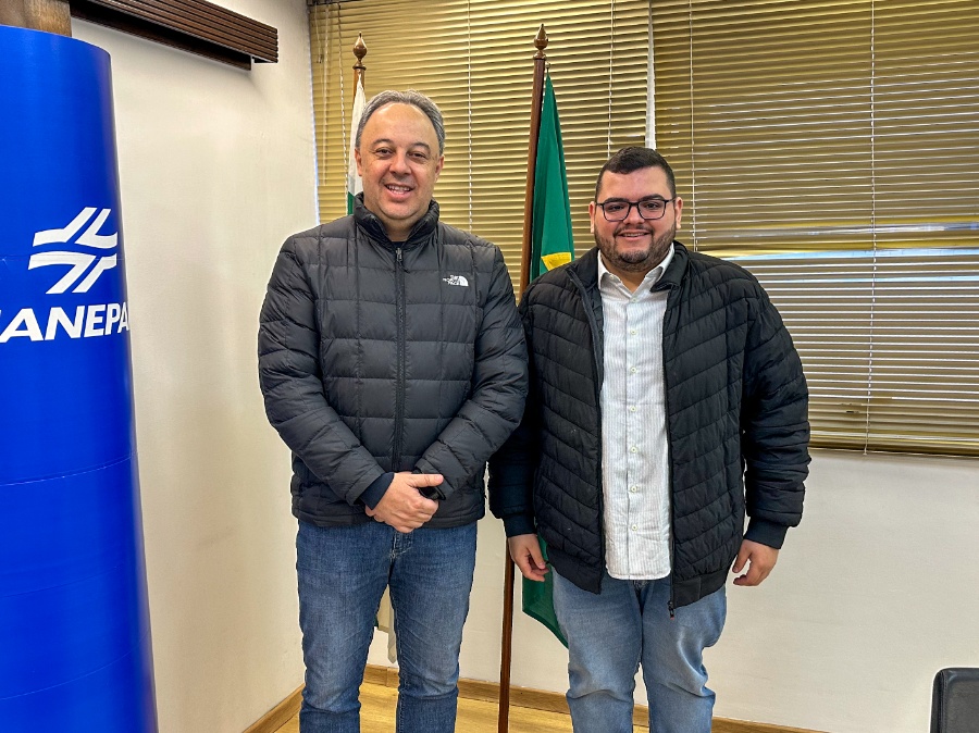 Presidente da Câmara pleiteia com Diretor da Sanepar em Curitiba, a mudança da estação de tratamento do Centro de Toledo