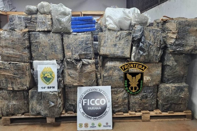 PMPR apreende mais de 1,6 tonelada de maconha em Foz do Iguaçu