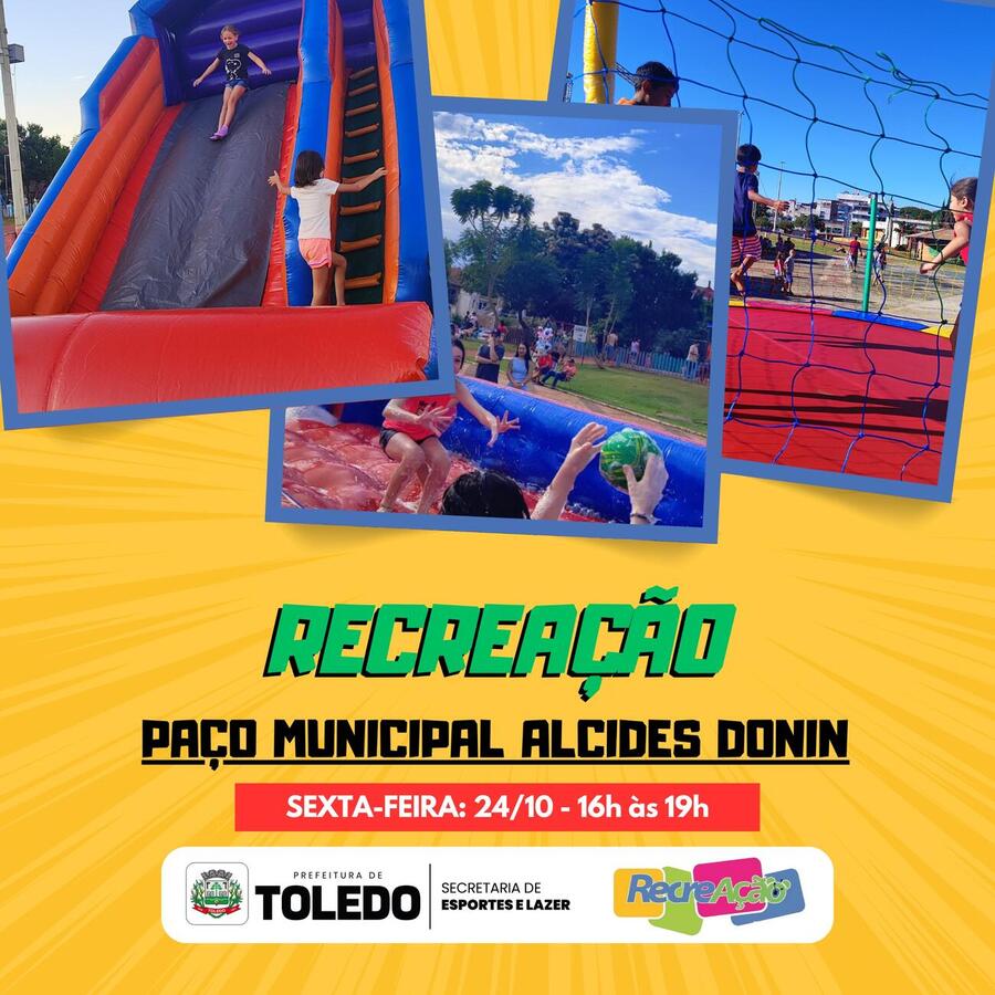 RecreAção chega ao Paço Municipal de Toledo nesta sexta-feira (24)