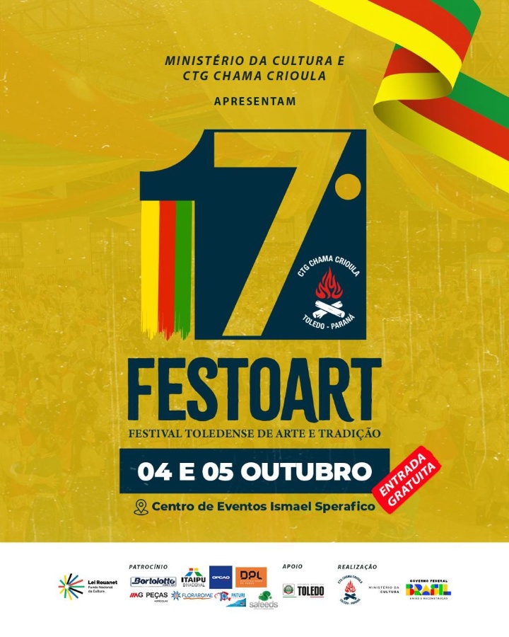 17º Festoart reunirá mais de 1.500 participantes no fim de semana em Toledo