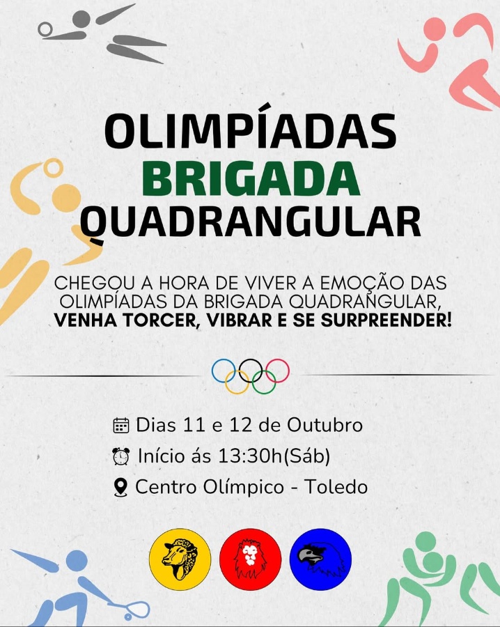 Toledo recebe as Olimpíadas da Brigada Quadrangular neste fim de semana