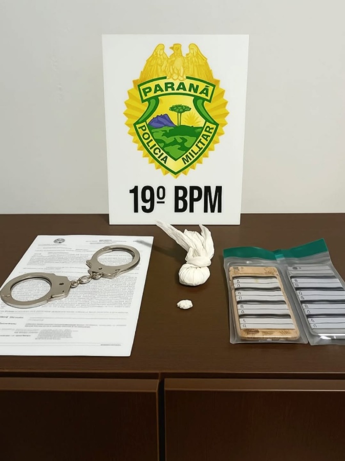 Polícia Militar cumpre mandado de prisão e prende suspeito por tráfico de drogas em São Pedro do Iguaçu