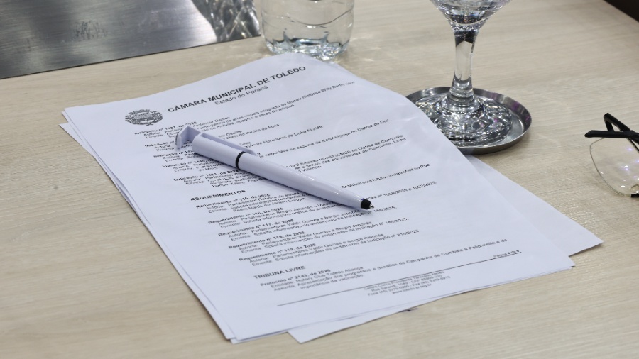 Câmara de Toledo aprecia quatro novas proposições, três do Poder Legislativo