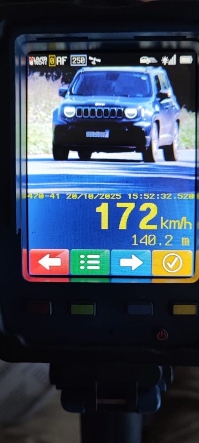 Operação Radar flagra veículos acima de 170 km/h na PR-317 em Toledo