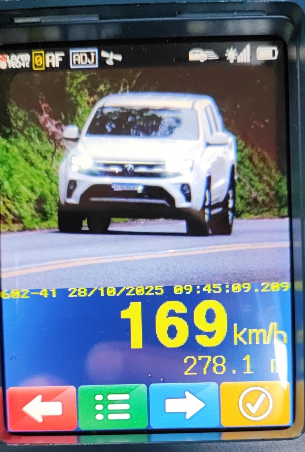 Operação Radar flagra 38 veículos acima da velocidade permitida na PR-317 entre Toledo e Assis Chateaubriand