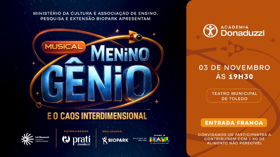 Estudantes da Academia Donaduzzi apresentam espetáculo gratuito no Teatro Municipal de Toledo