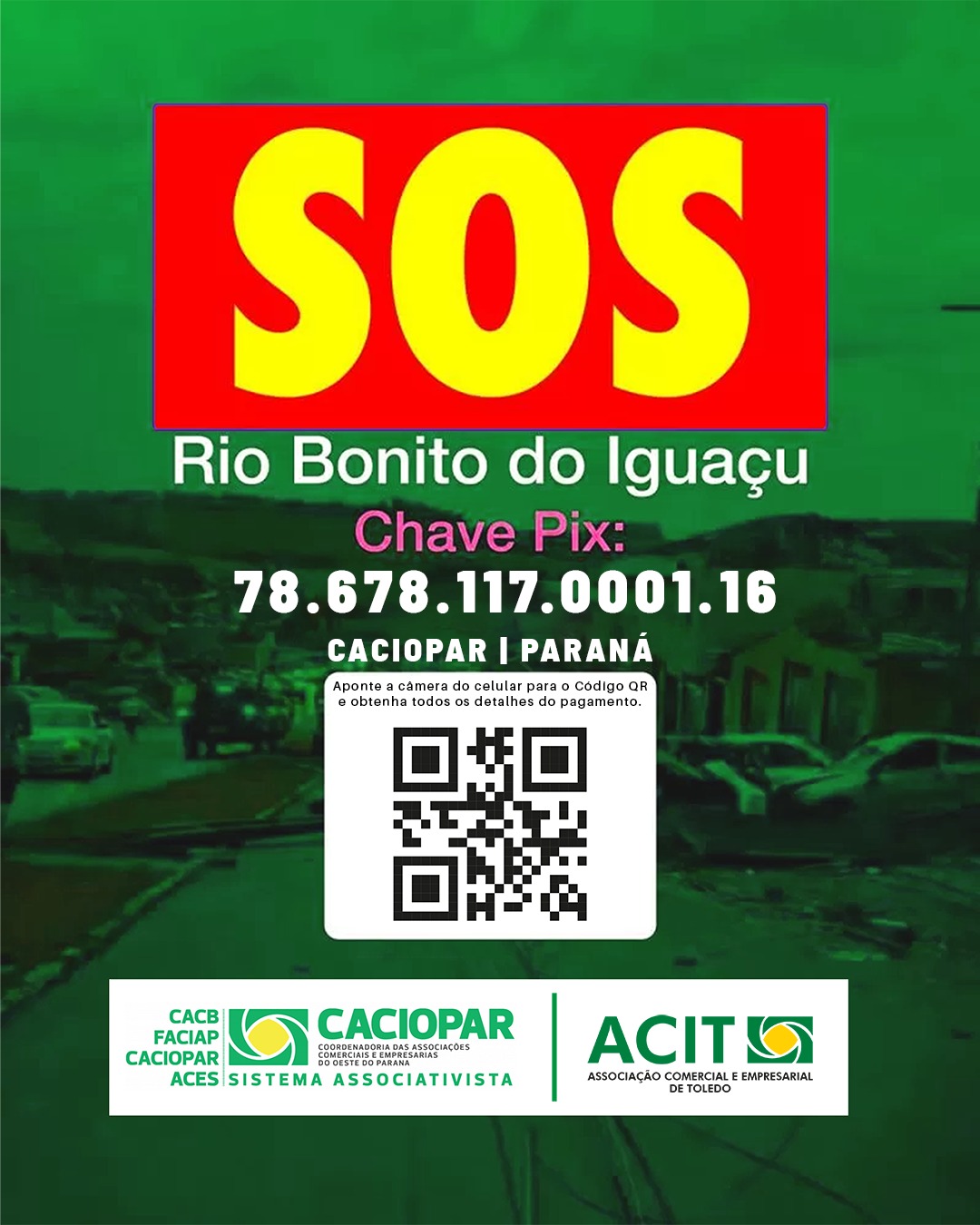 ACIT participa de campanha de solidariedade às vítimas do tornado em Rio Bonito do Iguaçu