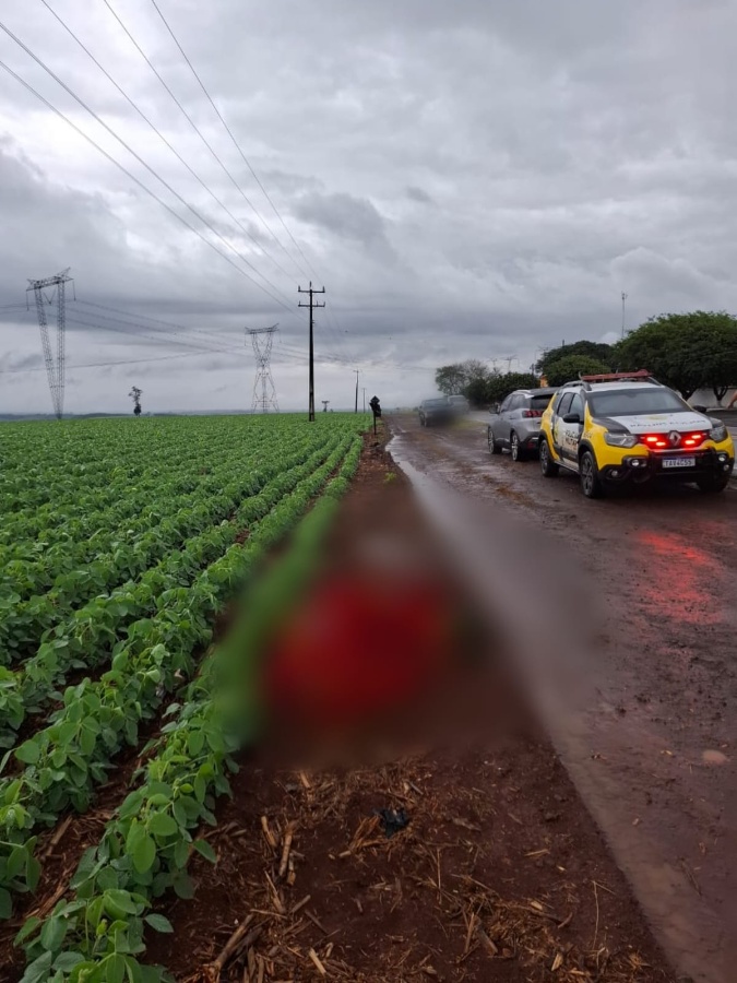 Idoso morre atropelado na PR-585 entre Vera Cruz do Oeste e São Pedro do Iguaçu