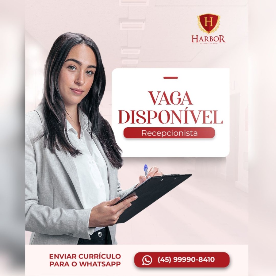 Escola Harbor de Toledo abre oportunidade para Recepcionista; confira os detalhes e envie o seu currículo aqui