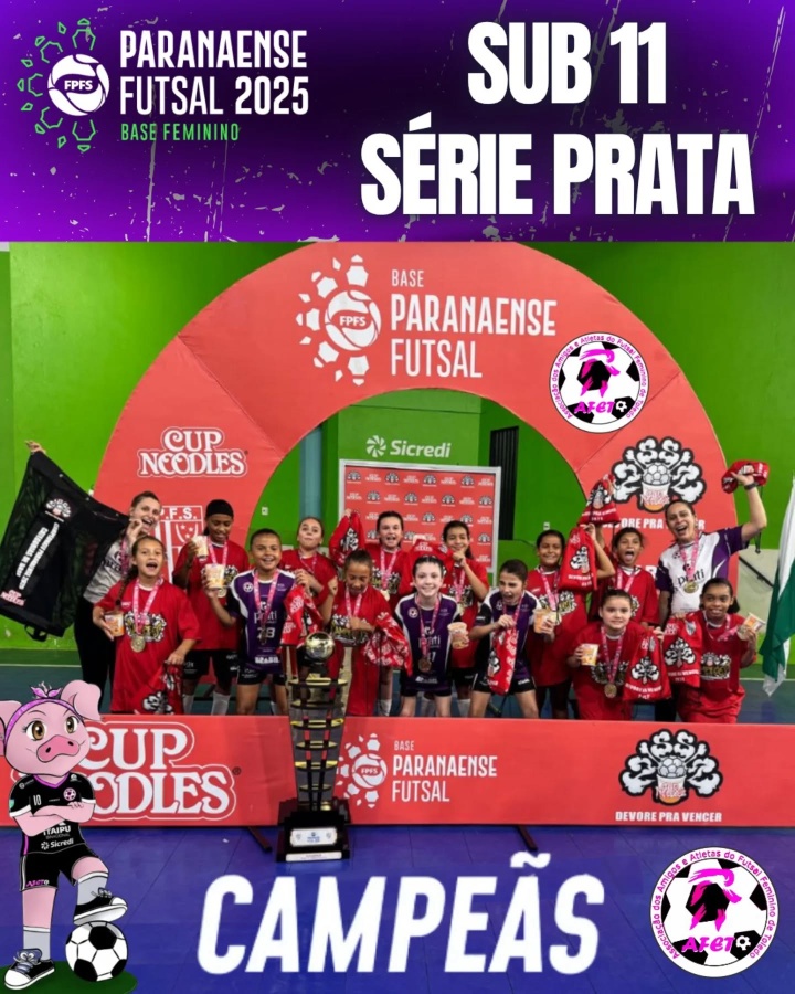 Afeto conquista título do Paranaense de Futsal Feminino Chave Prata Sub-11 em Toledo
