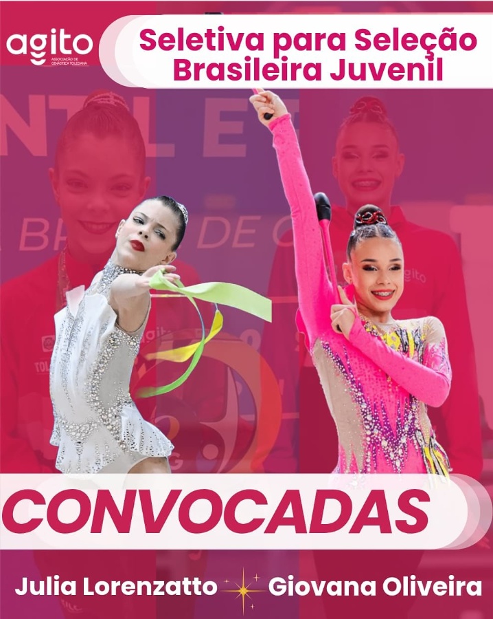 Duas atletas da Agito - Toledo são convocadas para estágio da CBG visando a Seleção Brasileira Juvenil