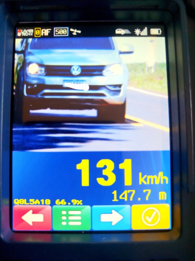 Operação do BPRv no Oeste flagra mais de 1,6 mil motoristas em excesso de velocidade no feriado