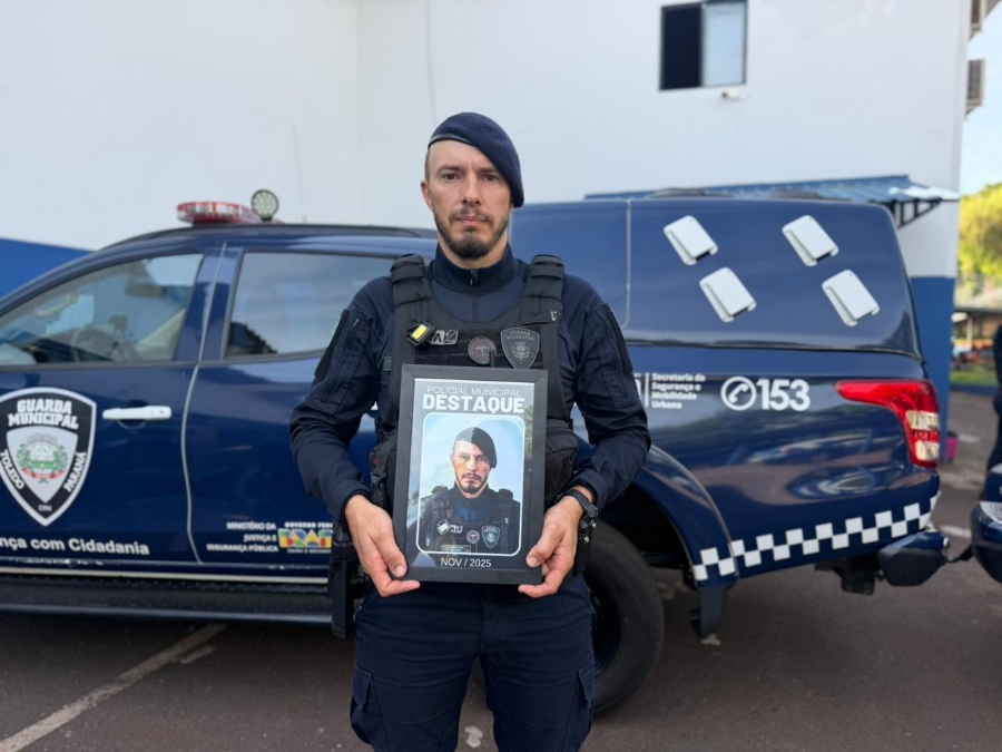 GM Fábio Miguel Theodoro é homenageado com Elogio Individual por destaque na Guarda Municipal de Toledo