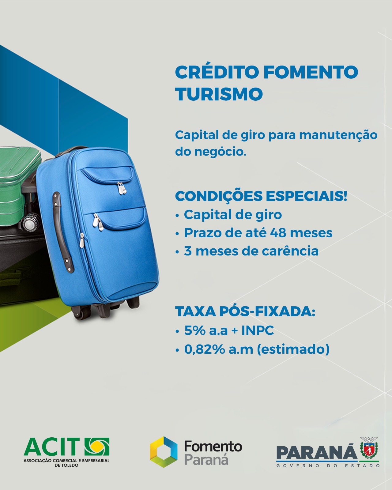 ACIT anuncia retorno da Linha Fomento Turismo para empresas do setor