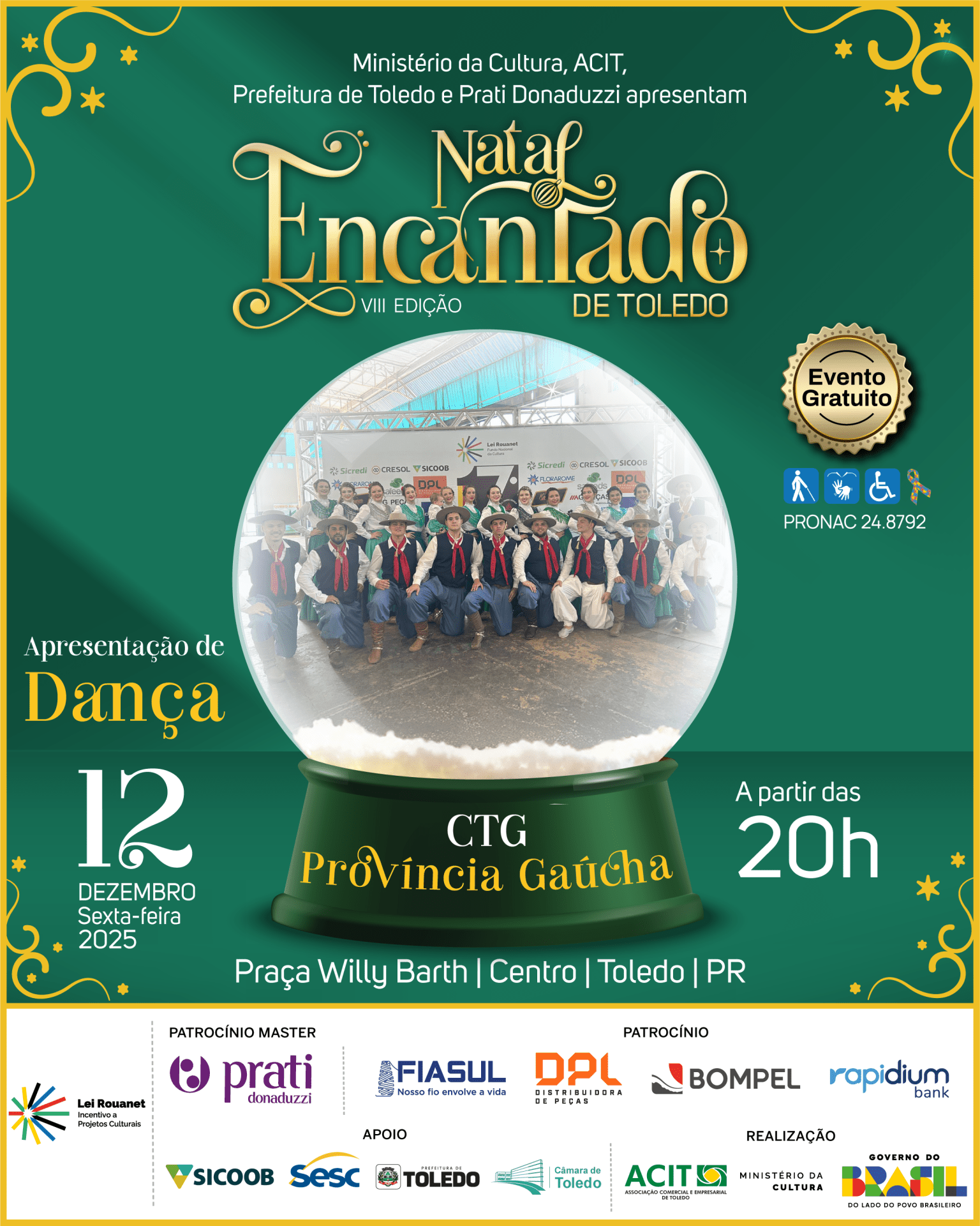 Próximas atrações do Natal Encantado de Toledo destacam tradições gaúchas e alemãs na Vila de Natal