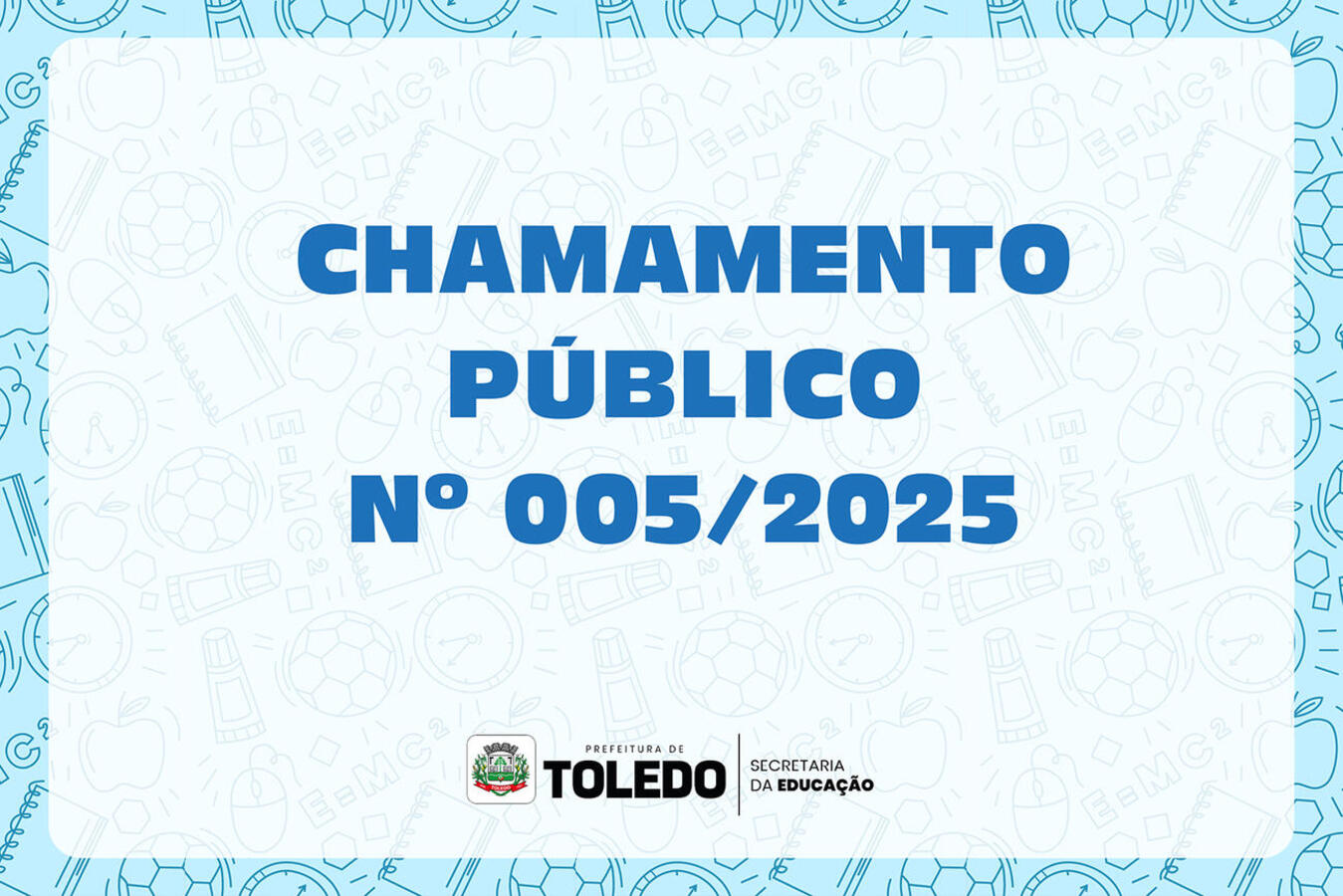 Chamamento público visa seleção de projeto para serviços da Educação Básica