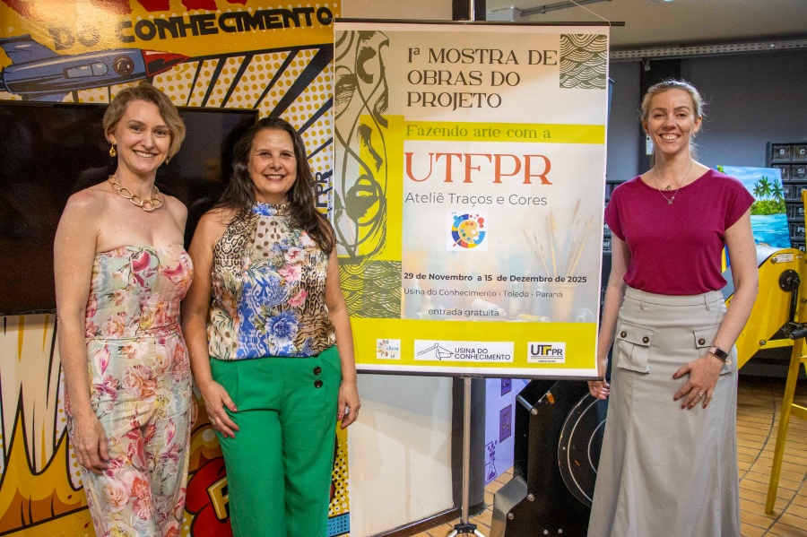 Abertura da I Mostra de Artes do Projeto 'Fazendo Arte com a UTFPR' reúne comunidade na Usina do Conhecimento