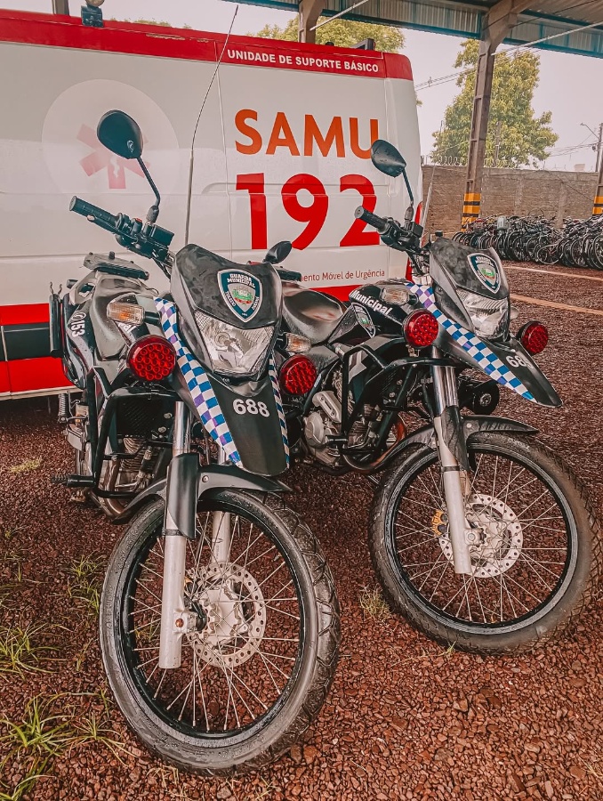 Guarda Municipal cede três motocicletas para implantação da Motolância do Samu em Toledo