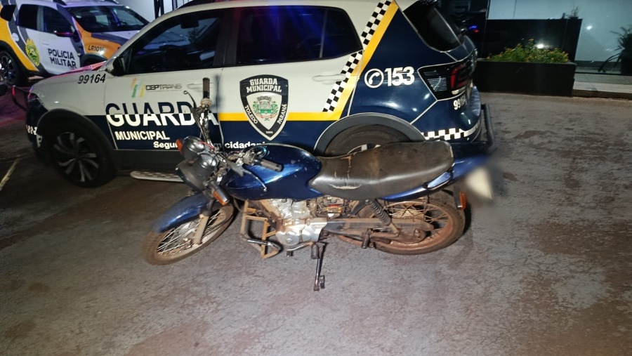 Ação da Guarda Municipal recupera motocicleta furtada no estacionamento da BRF
