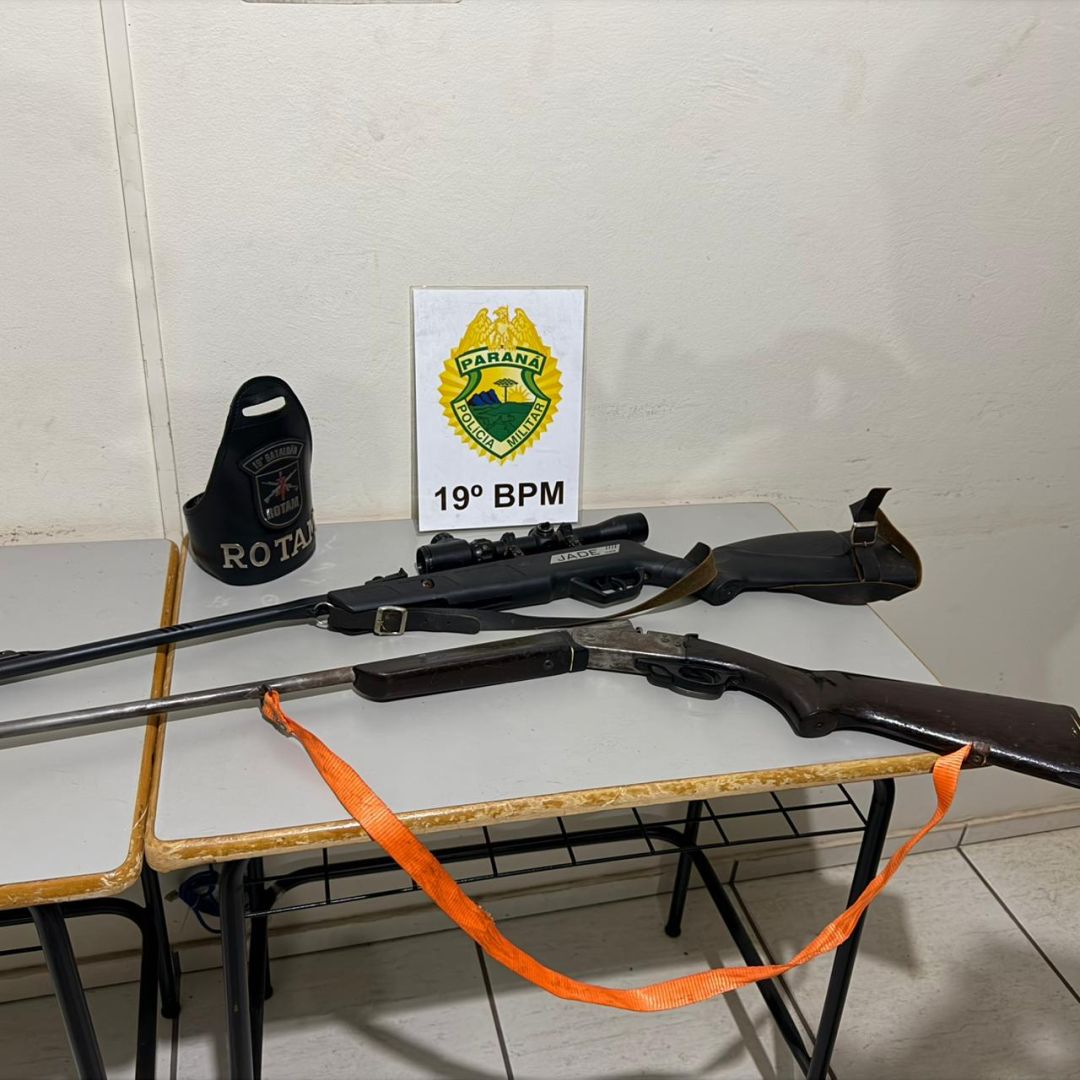 Homem é preso por desacato e armas são apreendidas em bar de Toledo