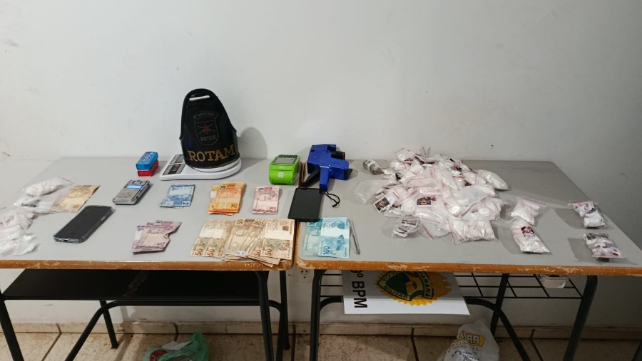 Rotam desmantela esquema de disk-drogas e apreende mais de 1kg de cocaína em Toledo