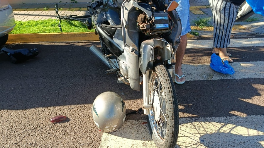 Motociclista de 40 anos sofre ferimentos graves após colisão no Jardim São Francisco