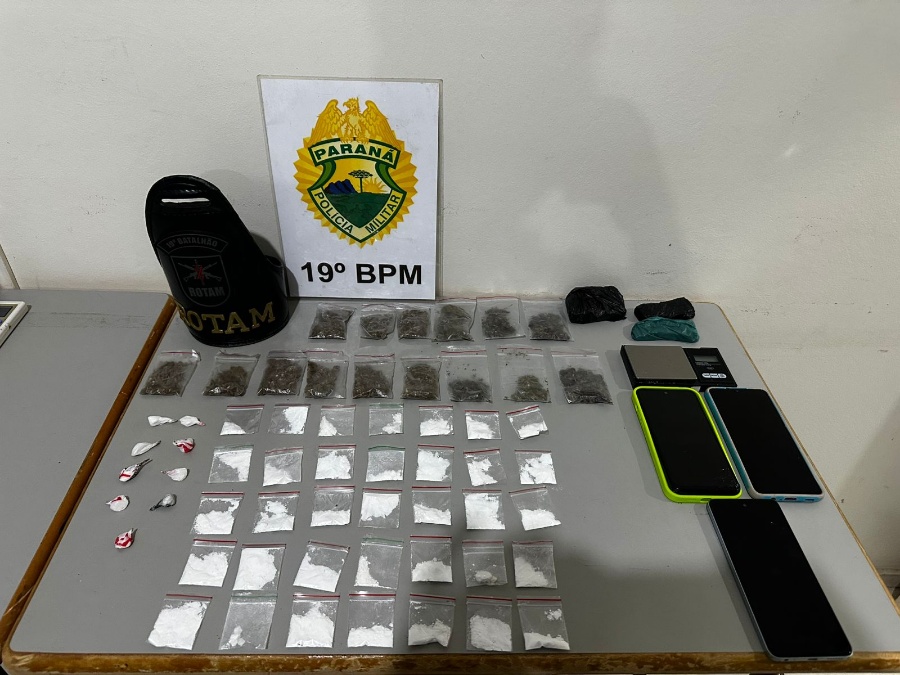Ação da Rotam desarticula ponto de tráfico de drogas na Vila Paulista, em Toledo