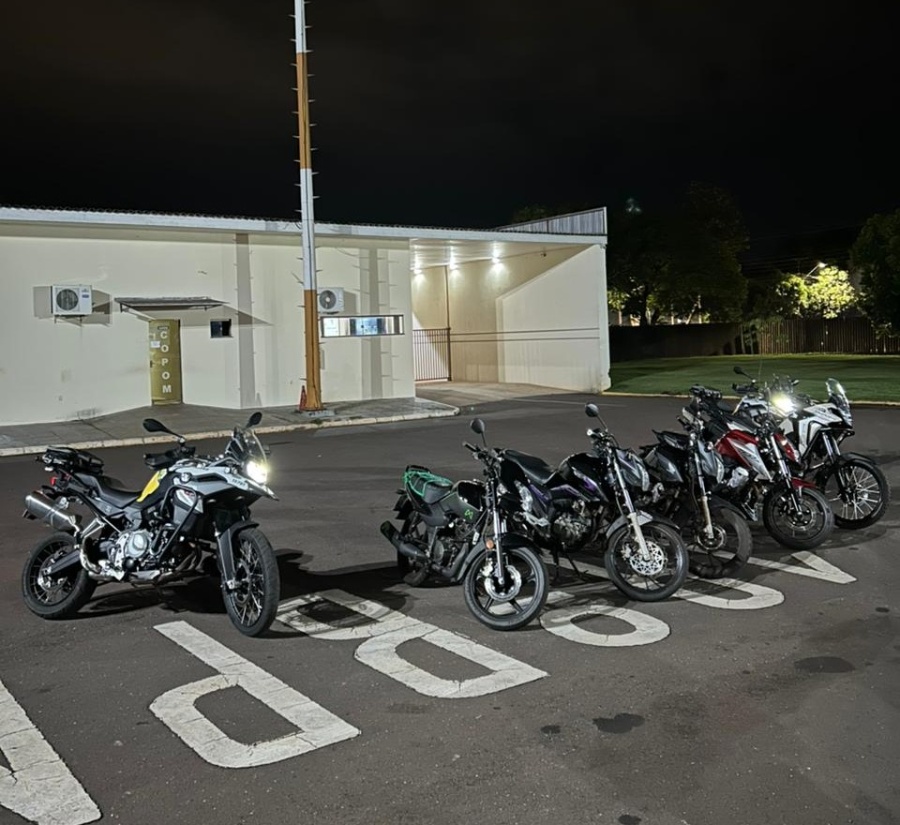 Operação da Rocam apreende diversas motocicletas irregulares em Toledo