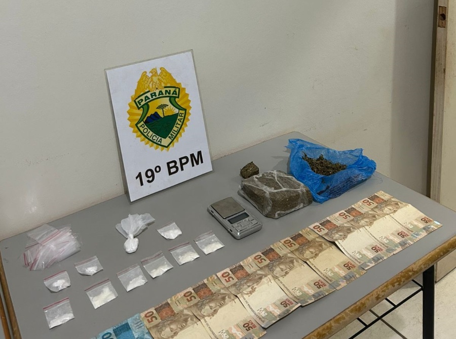 Veículo na contramão leva Rotam a apreender cocaína, maconha e dinheiro no Jardim Panorama