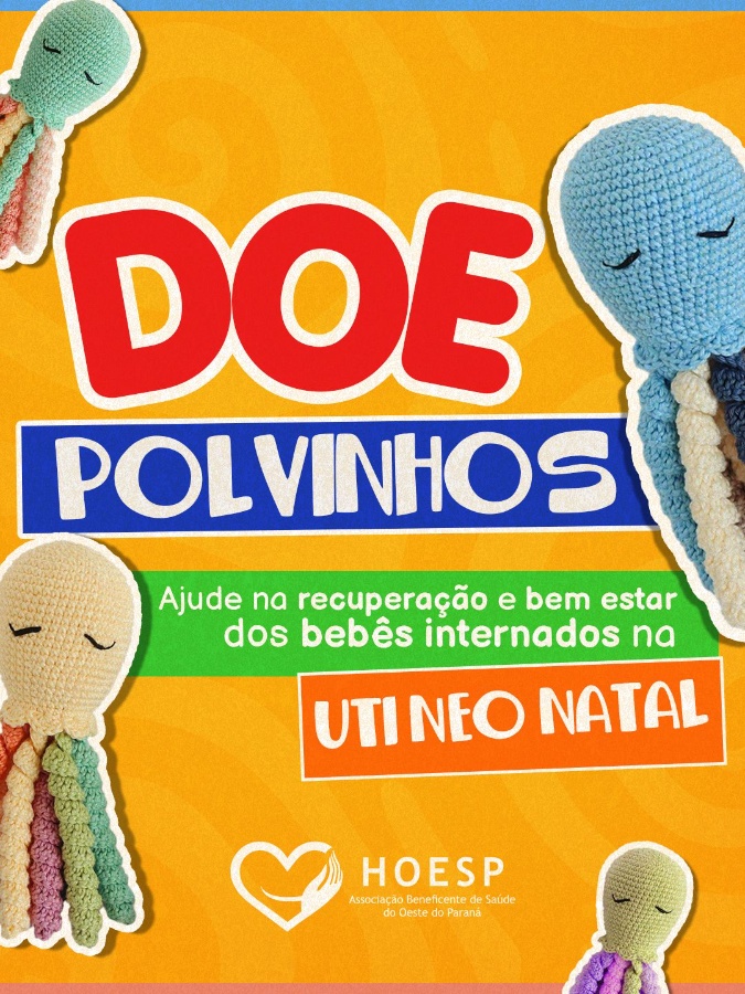Hoesp - Hospital Bom Jesus está arrecadando polvinhos de crochê para bebês internados na UTI Neonatal