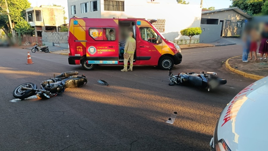 Acidente entre motocicletas deixa quatro feridos na Vila Boa Esperança