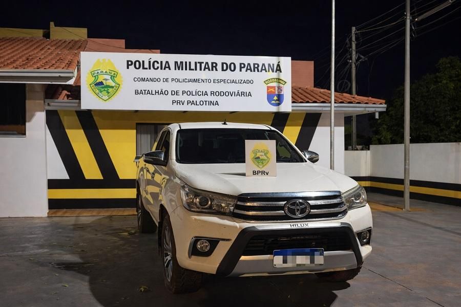 Caminhonete furtada é recuperada após perseguição na PR-364 em Palotina