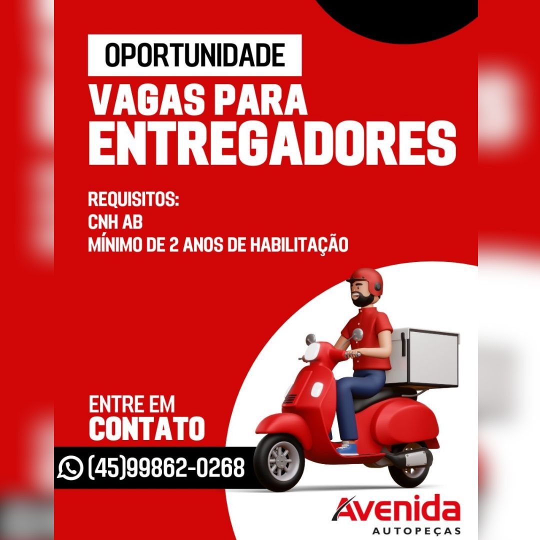 Auto Peças Avenida de Toledo contrata Entregadores; confira os detalhes e candidate-se aqui