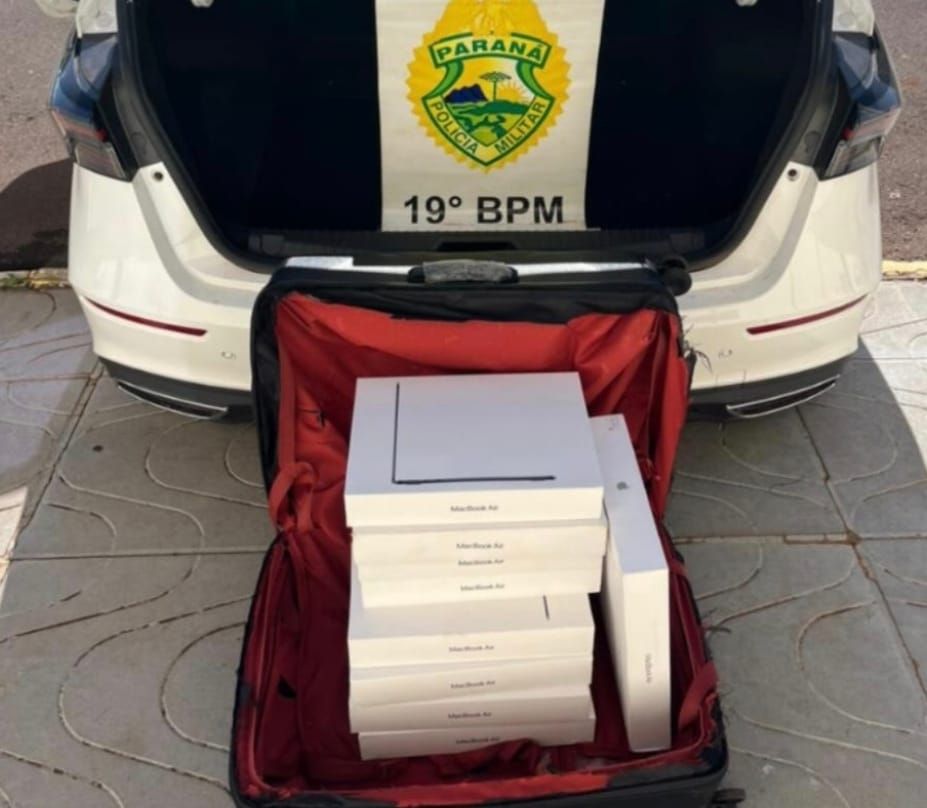 PM apreende nove notebooks de origem estrangeira em Toledo