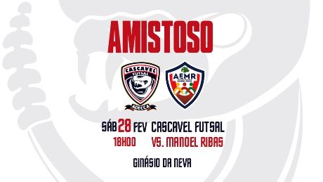 Cascavel Futsal faz primeiro amistoso da pré-temporada contra Manoel Ribas no dia 28