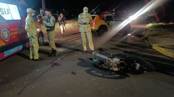 Motociclista fica gravemente ferido em colisão no Jardim Pancera e cruzamento volta a ser alvo de reclamações da comunidade