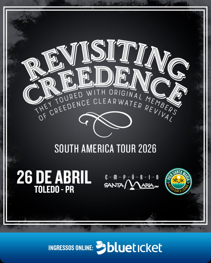 Vendas liberadas: Revisiting Creedence se apresenta no Empório Santa Maria no dia 26 de abril