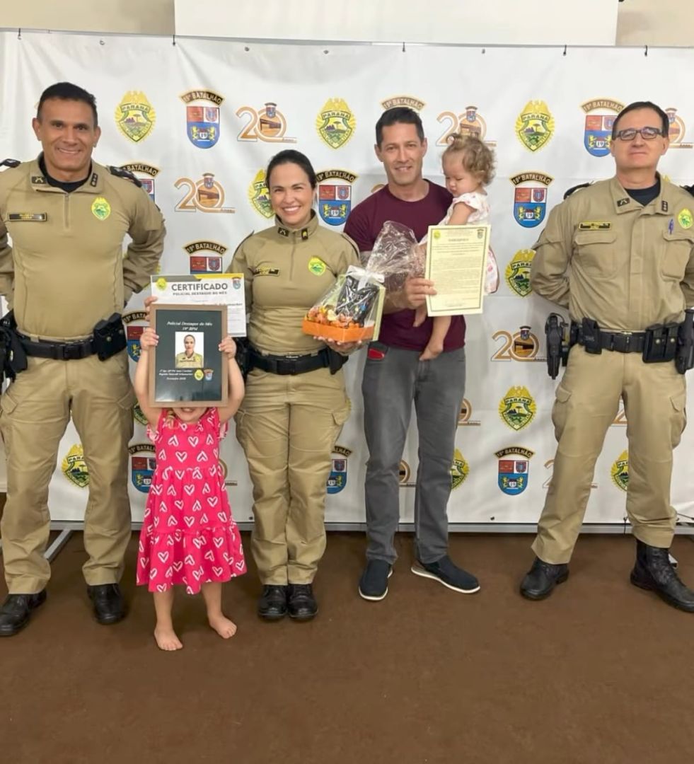 19º BPM de Toledo homenageia aniversariantes e destaca policial do mês
