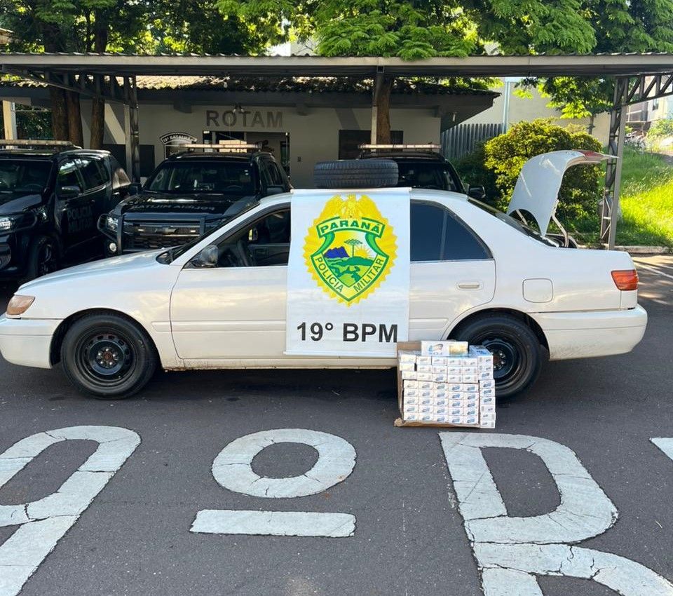 Cigarros de origem estrangeira são apreendidos pela PM durante abordagem no Jardim São Francisco, em Toledo