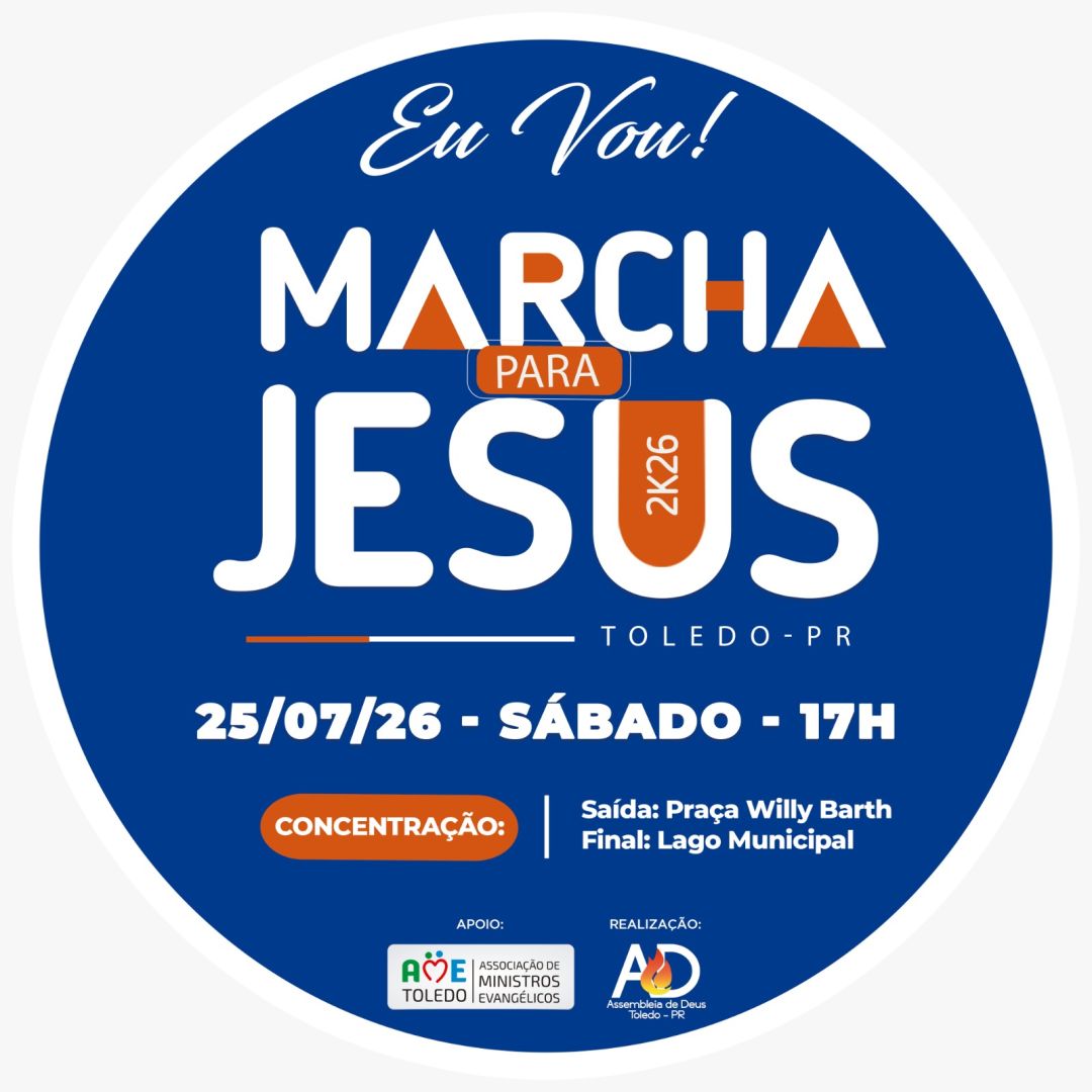 Adesivaço neste sábado (7) marca mobilização para a Marcha Para Jesus 2026 em Toledo