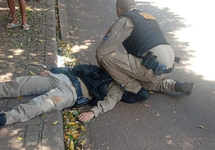 Policial militar é atropelado durante abordagem e transferido de helicóptero