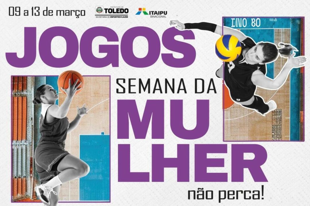 Jogos da Semana da Mulher iniciam nesta segunda-feira (9)