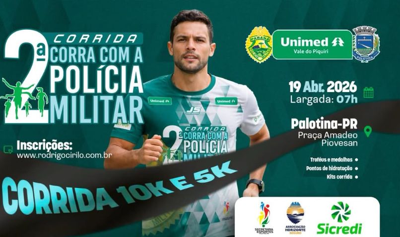 Palotina se prepara para a 2ª edição da Corrida 'Corra com a Polícia Militar'