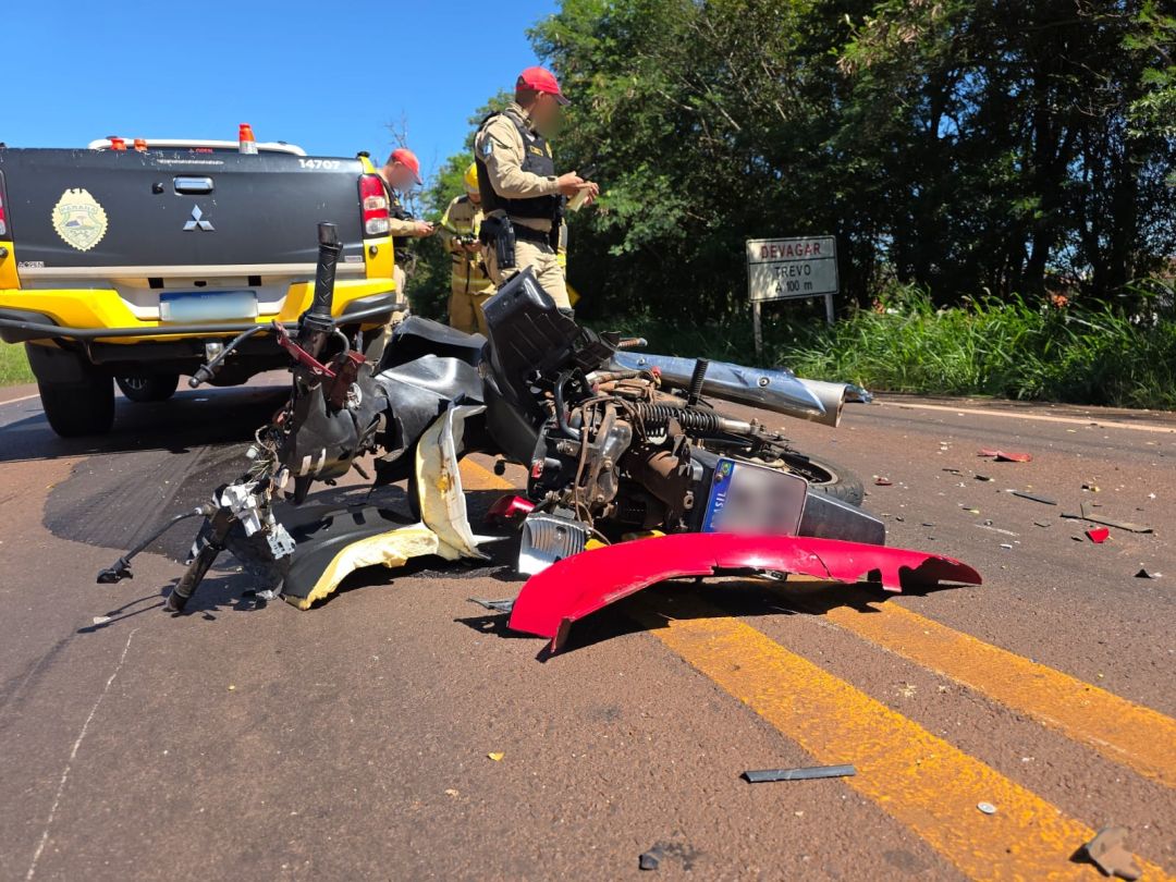 Jovem motociclista morre em colisão frontal na PR-317 em Toledo